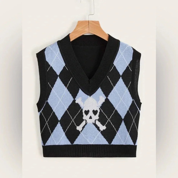 🖤☠️💙Skull Vest - Picture 1 of 5